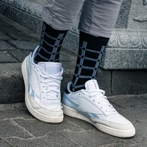 KWADRON - TATTOO BLACK SOCKS - vel. 36-40