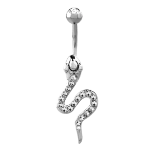 SNAKE – NÁUŠNICE / PIERCING DO PUPÍKU (STŘÍBRO)