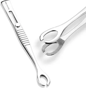 PINZETA NA PIERCING S OČKEM OTEVŘENÁ - OCELOVÁ