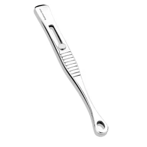PINZETA NA PIERCING S OČKEM OTEVŘENÁ - OCELOVÁ
